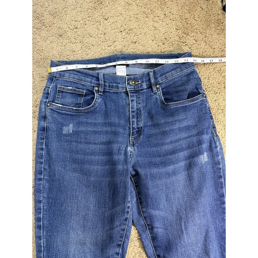 Venus Jeans Women 10 Cropped Cuffed Mid Rise Straight Leg - Picture 6 of 9